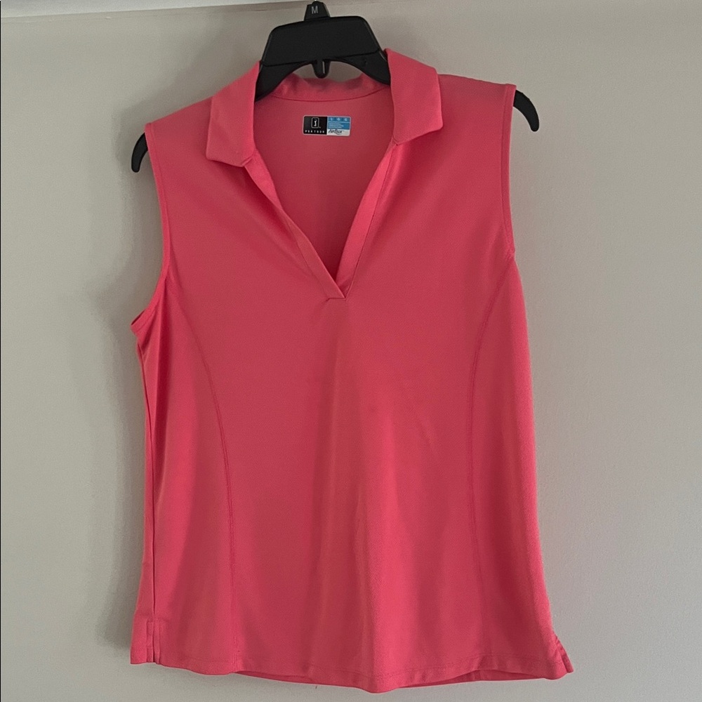 PGA Tour Sleeveless Coral Blouse